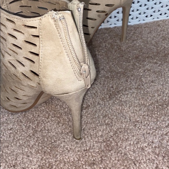 Nude Boot Open-Toed Heels - Picture 3 of 4